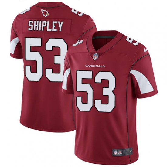 Youth Nike Arizona Cardinals 53 A.Q. Shipley Red Team Color Vapor Untouchable Limited Player NFL Jersey