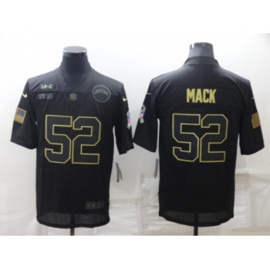 Men's Los Angeles Chargers 52 Khalil Mack Black Salute To Service Limited Stitched Jersey
