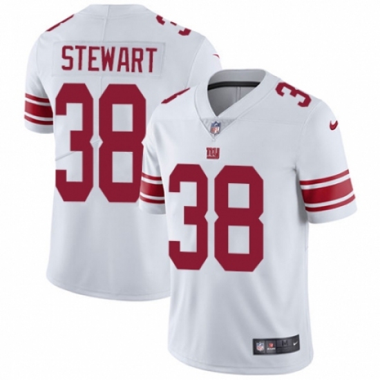 Men's Nike New York Giants 38 Jonathan Stewart White Vapor Untouchable Limited Player NFL Jersey