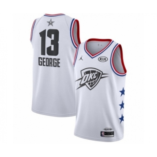 Women's Jordan Oklahoma City Thunder 13 Paul George Swingman White 2019 All-Star Game Basketball Jersey