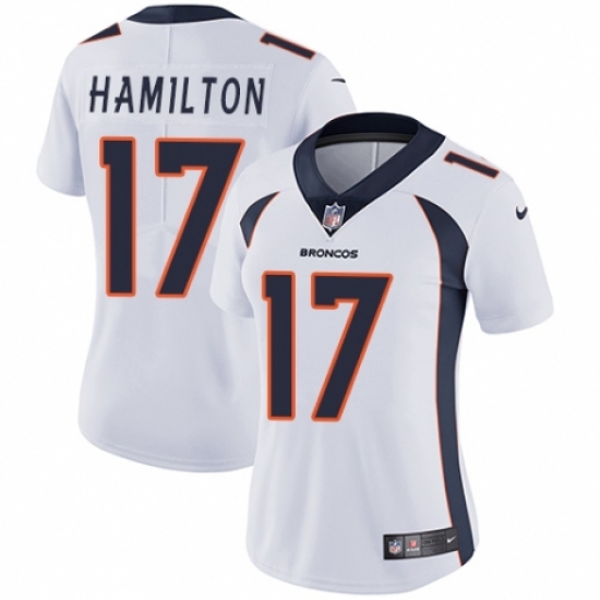 Women's Nike Denver Broncos 17 DaeSean Hamilton White Vapor Untouchable Limited Player NFL Jersey