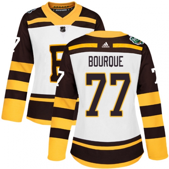 Women's Adidas Boston Bruins 77 Ray Bourque Authentic White 2019 Winter Classic NHL Jersey
