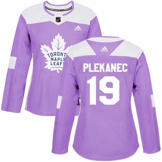 Women's Adidas Toronto Maple Leafs 19 Tomas Plekanec Authentic Purple Fights Cancer Practice NHL Jersey