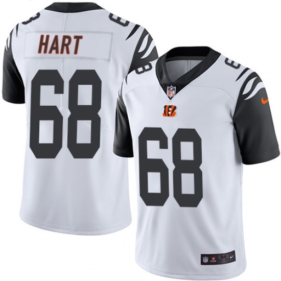 Men's Nike Cincinnati Bengals 68 Bobby Hart Limited White Rush Vapor Untouchable NFL Jersey
