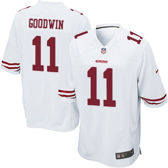 Men's Nike San Francisco 49ers 11 Marquise Goodwin Game White NFL Jersey