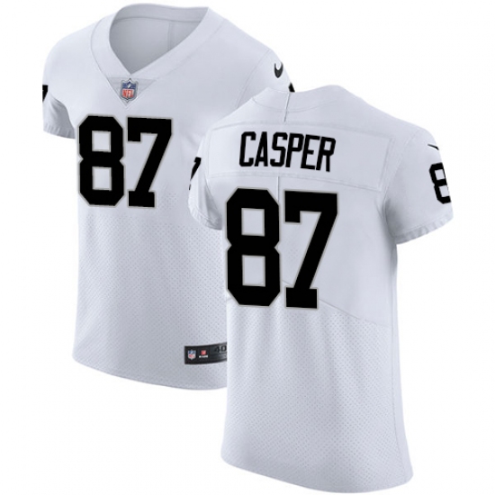 Men's Nike Oakland Raiders 87 Dave Casper White Vapor Untouchable Elite Player NFL Jersey