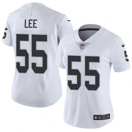 Women's Nike Oakland Raiders 55 Marquel Lee White Vapor Untouchable Limited Player NFL Jersey