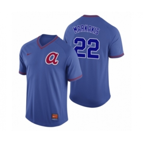 Youth Atlanta Braves 22 Nick Markakis Royal Cooperstown Collection Legend Jersey