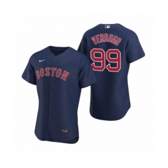 Men's Boston Red Sox 99 Alex Verdugo Nike Navy Authentic 2020 Alternate Jersey