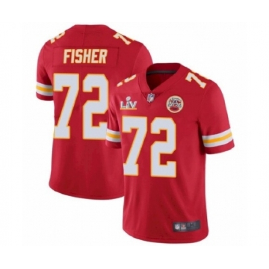 Women's Kansas City Chiefs 72 Eric Fisher Red 2021 Super Bowl LV Jersey