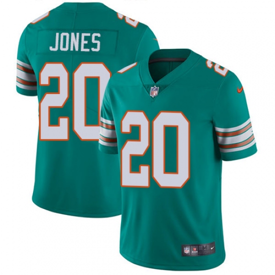 Men's Nike Miami Dolphins 20 Reshad Jones Aqua Green Alternate Vapor Untouchable Limited Player NFL Jersey
