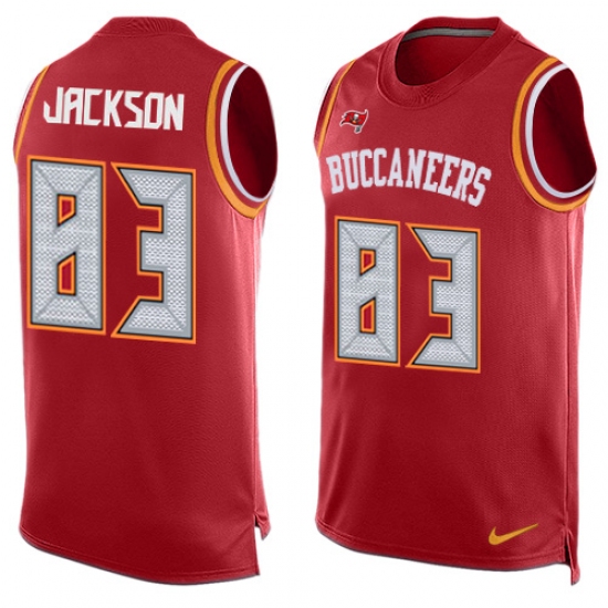 Men's Nike Tampa Bay Buccaneers 83 Vincent Jackson Limited Red Player Name & Number Tank Top NFL Jersey