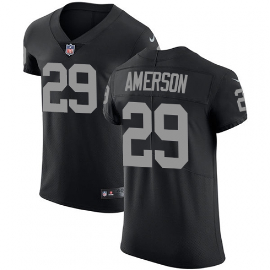 Men's Nike Oakland Raiders 29 David Amerson Black Team Color Vapor Untouchable Elite Player NFL Jersey
