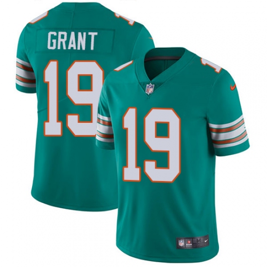 Youth Nike Miami Dolphins 19 Jakeem Grant Aqua Green Alternate Vapor Untouchable Limited Player NFL Jersey