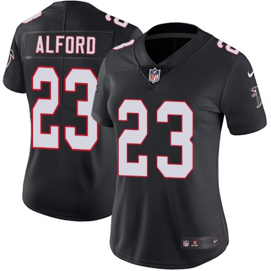 Women's Nike Atlanta Falcons 23 Robert Alford Black Alternate Vapor Untouchable Limited Player NFL Jersey