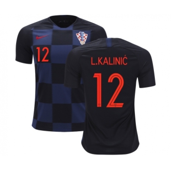 Croatia 12 L.Kalinic Away Kid Soccer Country Jersey