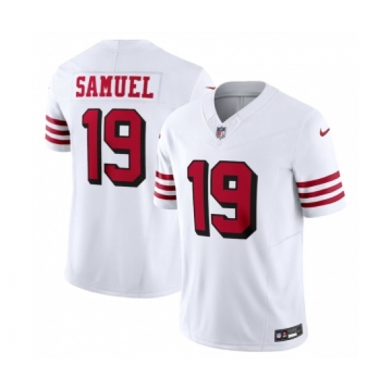 Men's Nike San Francisco 49ers 19 Deebo Samuel New White 2023 F.U.S.E. Vapor Untouchable Limited Stitched Football Jersey