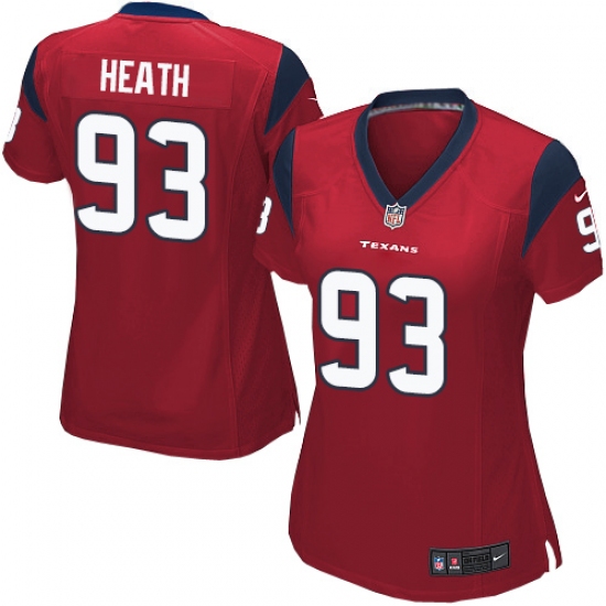 Women's Nike Houston Texans 93 Joel Heath Game Red Alternate NFL Jersey