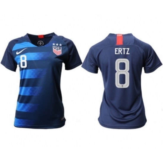 Women's USA 8 Ertz Away Soccer Country Jersey