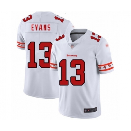 Men's Tampa Bay Buccaneers 13 Mike Evans White Team Logo Fashion Limited Football Jersey