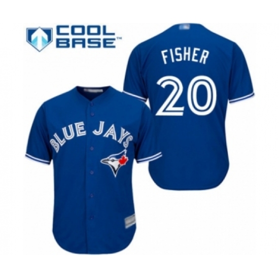 Youth Toronto Blue Jays 20 Derek Fisher Authentic Blue Alternate Baseball Player Jersey
