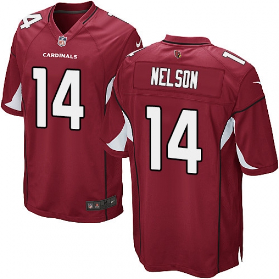 Men's Nike Arizona Cardinals 14 J.J. Nelson Game Red Team Color NFL Jersey