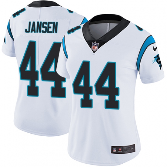 Women's Nike Carolina Panthers 44 J.J. Jansen White Vapor Untouchable Limited Player NFL Jersey