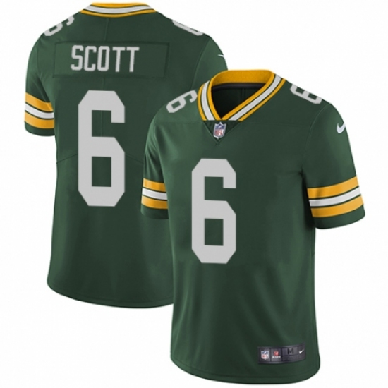 Men's Nike Green Bay Packers 6 JK Scott Green Team Color Vapor Untouchable Limited Player NFL Jersey