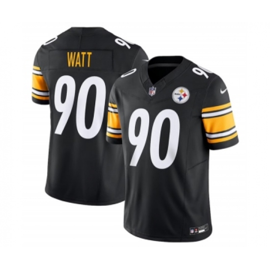 Men's Nike Pittsburgh Steelers 90 T.J. Watt Black 2023 F.U.S.E. Vapor Untouchable Limited Stitched Jersey