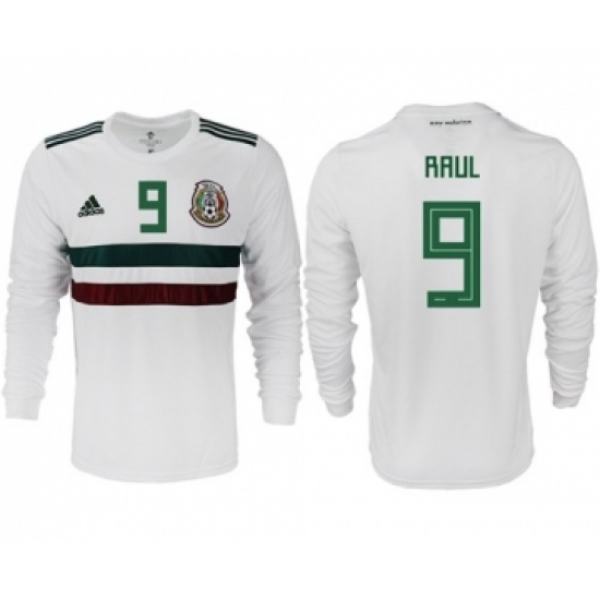 Mexico 9 Raul Away Long Sleeves Soccer Country Jersey