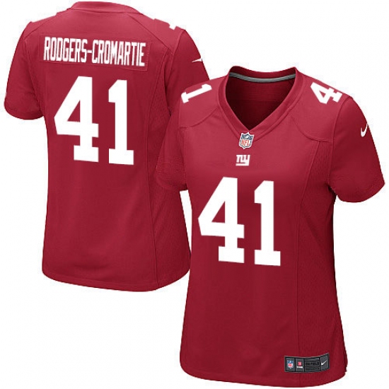 Women's Nike New York Giants 41 Dominique Rodgers-Cromartie Game Red Alternate NFL Jersey