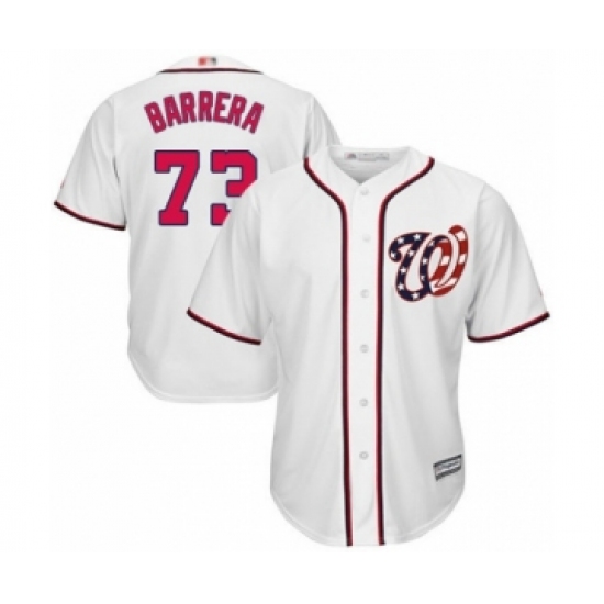 Youth Washington Nationals 73 Tres Barrera Authentic White Home Cool Base Baseball Player Jersey