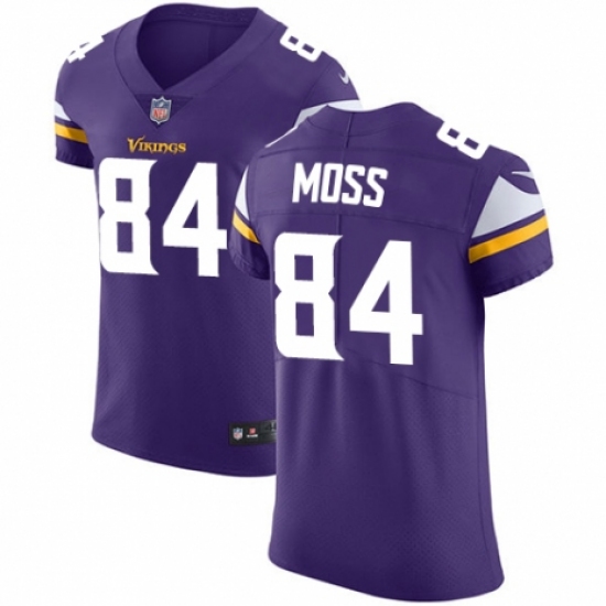 Men's Nike Minnesota Vikings 84 Randy Moss Purple Team Color Vapor Untouchable Elite Player NFL Jersey