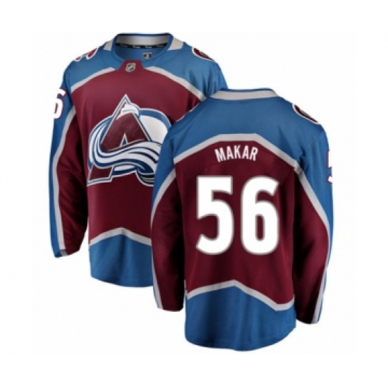 Men's Colorado Avalanche 56 Cale Makar Authentic Maroon Home Fanatics Branded Breakaway NHL Jersey