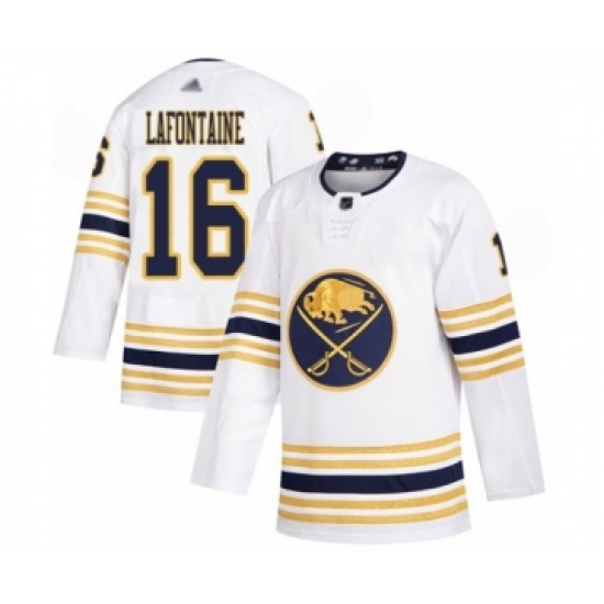 Youth Buffalo Sabres 16 Pat Lafontaine Authentic White 50th Season Hockey Jersey