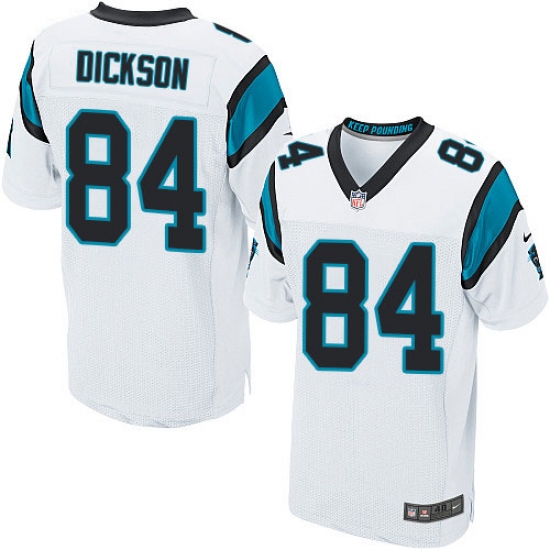 Men's Nike Carolina Panthers 84 Ed Dickson Elite White NFL Jersey