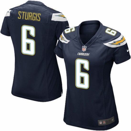 Women's Nike Los Angeles Chargers 6 Caleb Sturgis Game Navy Blue Team Color NFL Jersey