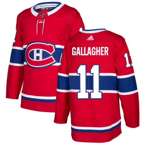 Men's Adidas Montreal Canadiens 11 Brendan Gallagher Premier Red Home NHL Jersey