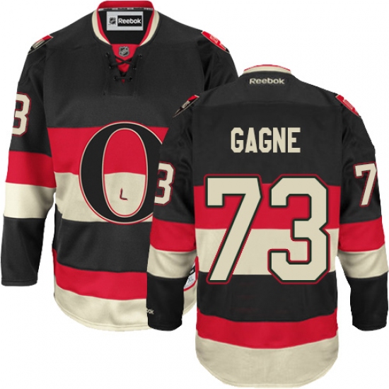 Men's Reebok Ottawa Senators 73 Gabriel Gagne Authentic Black Third NHL Jersey