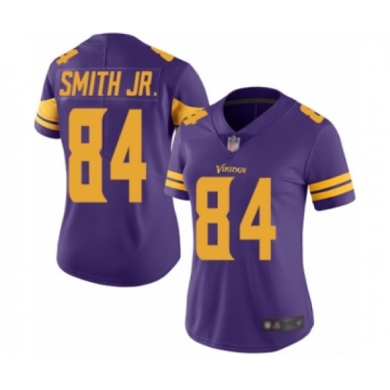 Women's Minnesota Vikings 84 Irv Smith Jr. Limited Purple Rush Vapor Untouchable Football Jersey