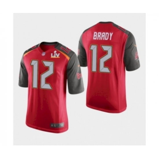 Youth Tampa Bay Buccaneers 12 Tom Brady Red Super Bowl LV Jersey