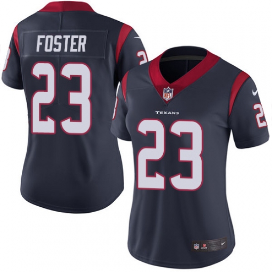 Women's Nike Houston Texans 23 Arian Foster Limited Navy Blue Team Color Vapor Untouchable NFL Jersey