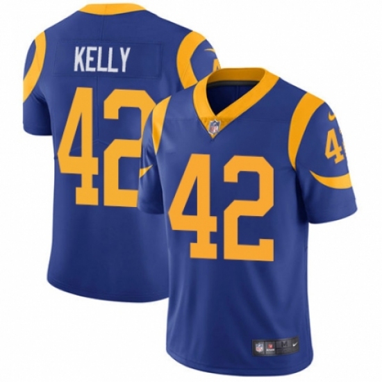 Men's Nike Los Angeles Rams 42 John Kelly Royal Blue Alternate Vapor Untouchable Limited Player NFL Jersey