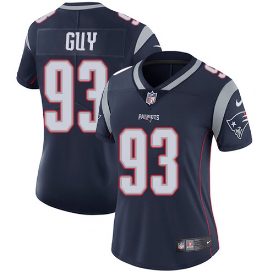 Women's Nike New England Patriots 93 Lawrence Guy Navy Blue Team Color Vapor Untouchable Limited Player NFL Jersey