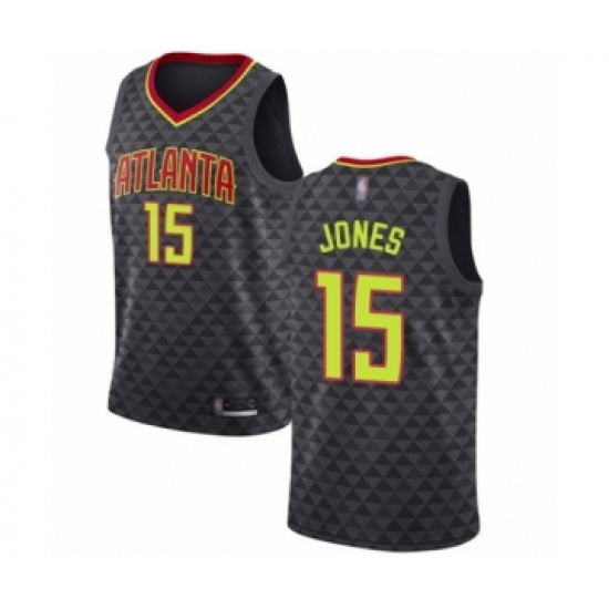 Youth Atlanta Hawks 15 Damian Jones Swingman Black Basketball Jersey - Icon Edition