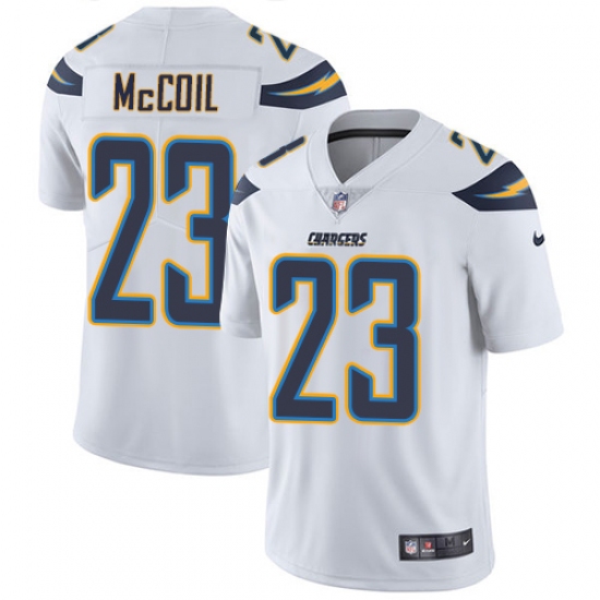 Youth Nike Los Angeles Chargers 23 Dexter McCoil Elite White NFL Jersey