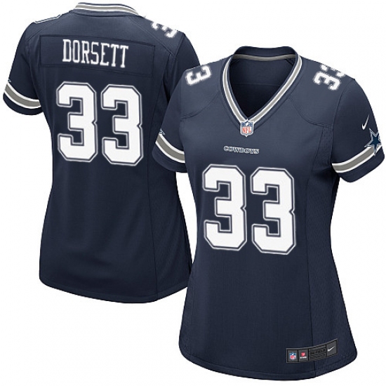 Women's Nike Dallas Cowboys 33 Tony Dorsett Game Navy Blue Team Color NFL Jersey