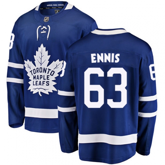 Men's Toronto Maple Leafs 63 Tyler Ennis Authentic Royal Blue Home Fanatics Branded Breakaway NHL Jersey