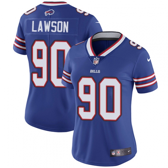 Women's Nike Buffalo Bills 90 Shaq Lawson Royal Blue Team Color Vapor Untouchable Limited Player NFL Jersey