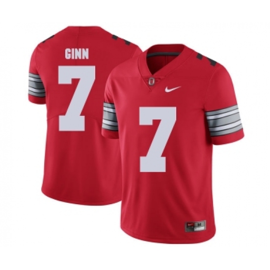 Ohio State Buckeyes 7 Ted Ginn Jr Red 2018 Spring Game College Football Limited Jersey